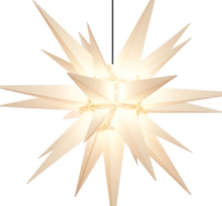 Moravská hvězda A13 bílá, plast, 130 cm